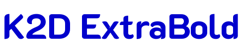 K2D ExtraBold フォント